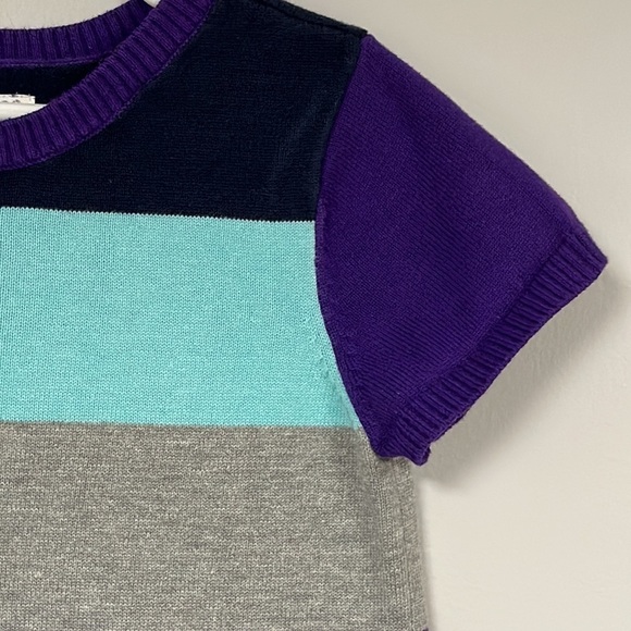 Cute Girls 1989 place short sleeve multi-striped  sweater dress, LG (10/12) - Picture 7 of 8